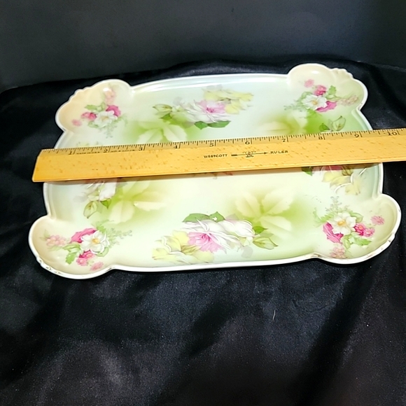 MZ Austria Vintage Flower Design Platter - Picture 3 of 5
